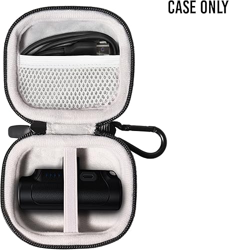 Miniatura 3 de getgear Funda de viaje para mini cargador portátil compatible con cargador portátil Abnoys, también se adapta al cargador portátil iWalk Mini (negro)