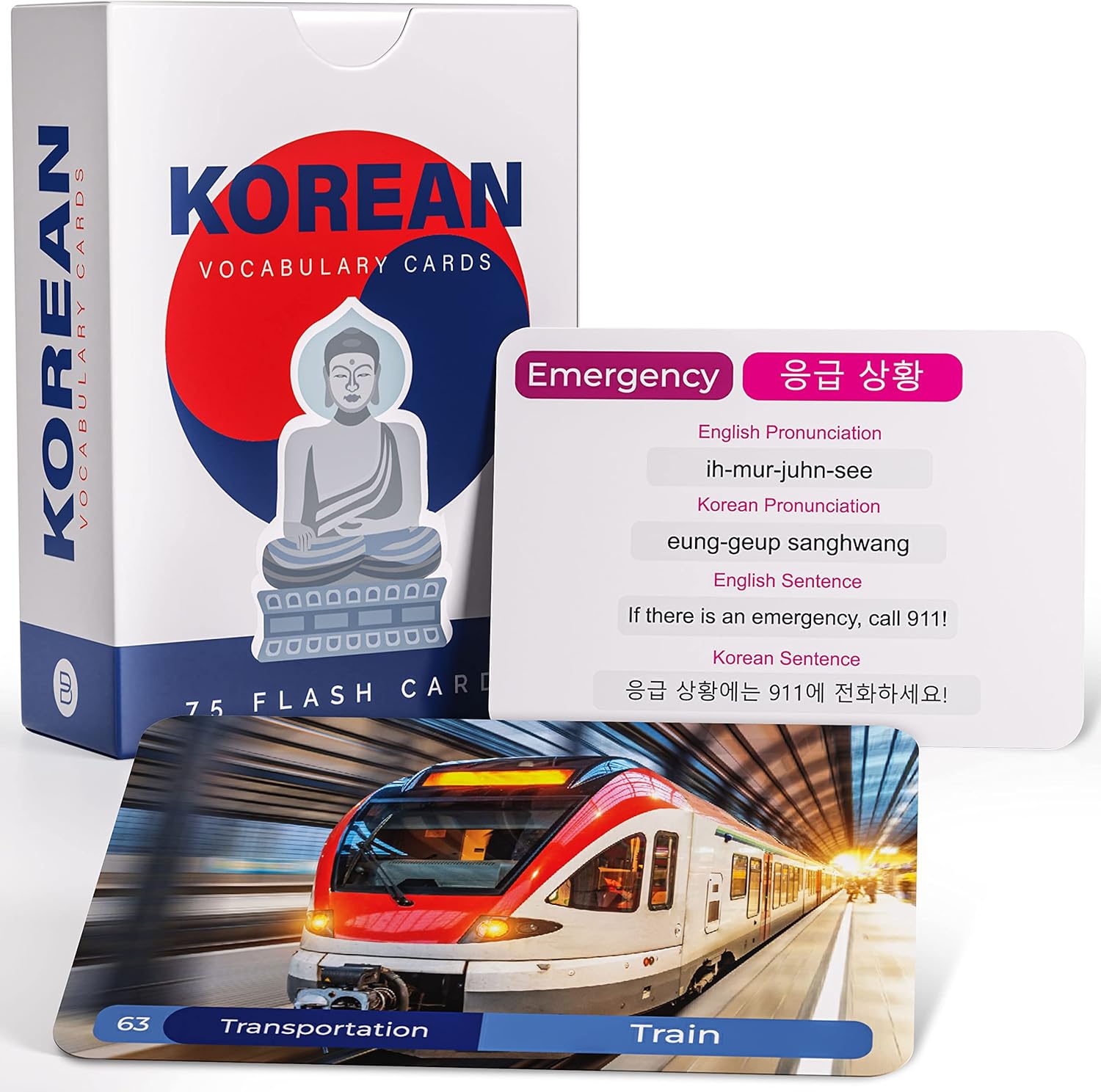Korean Vocabulary Flash Cards 75 Beginner Vocab with