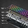 GK61 Mechanical Gaming Keyboard - 61 Keys Multi Color RGB Illuminated LED Backlit Wired Programmable for PC/Mac Gamer Tactile (Gateron Optical Brown)