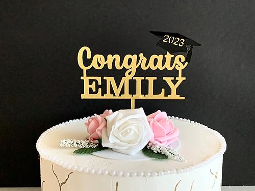 Personalized Congrats Cake Topper, Custom Graduation Cake Topper, Custom Name, Senior 2025, Graduation Party Decorations, Class of 2025, Congrats