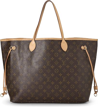 قماش مونوغرام المحبب مسبقًا Neverfull GM ، بني