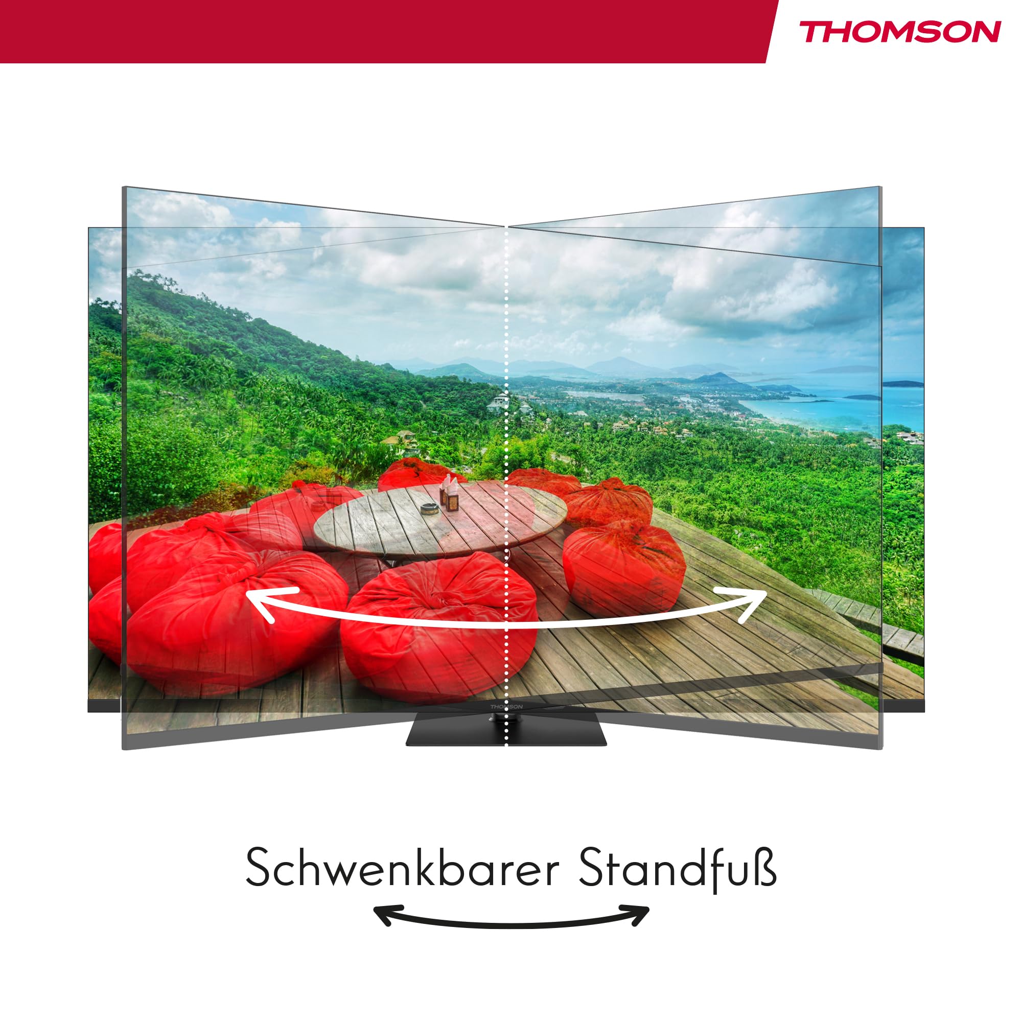 THOMSON 43 Cali (109cm) QLED Pro 144Hz Google Smart TV, Wi-Fi, Dolby Audio, HDR10, Bluetooth 5.1, Triple-Tuner (Kabel/Satelita/Antena), HDMI, CI+, A+ Płyta - 43QG7C14