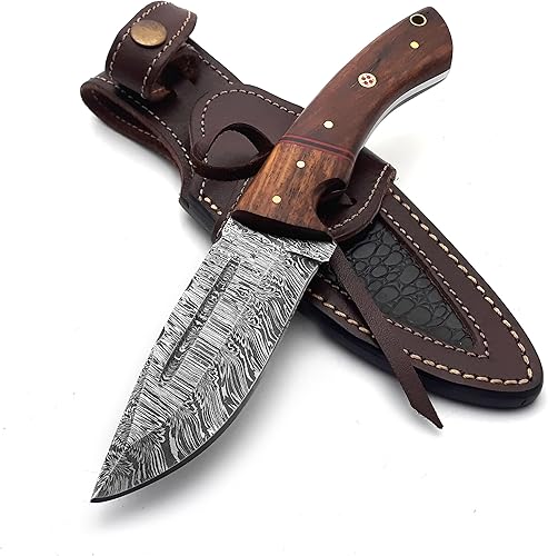 Machete Mastery cuchillo de desollado hecho a mano de encargo de la caza del acero de Damasco para