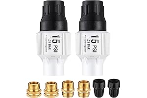 2 Pack Drip Irrigation Pressure Regulator and Backflow Preventer Kit for Enhanced Garden Watering