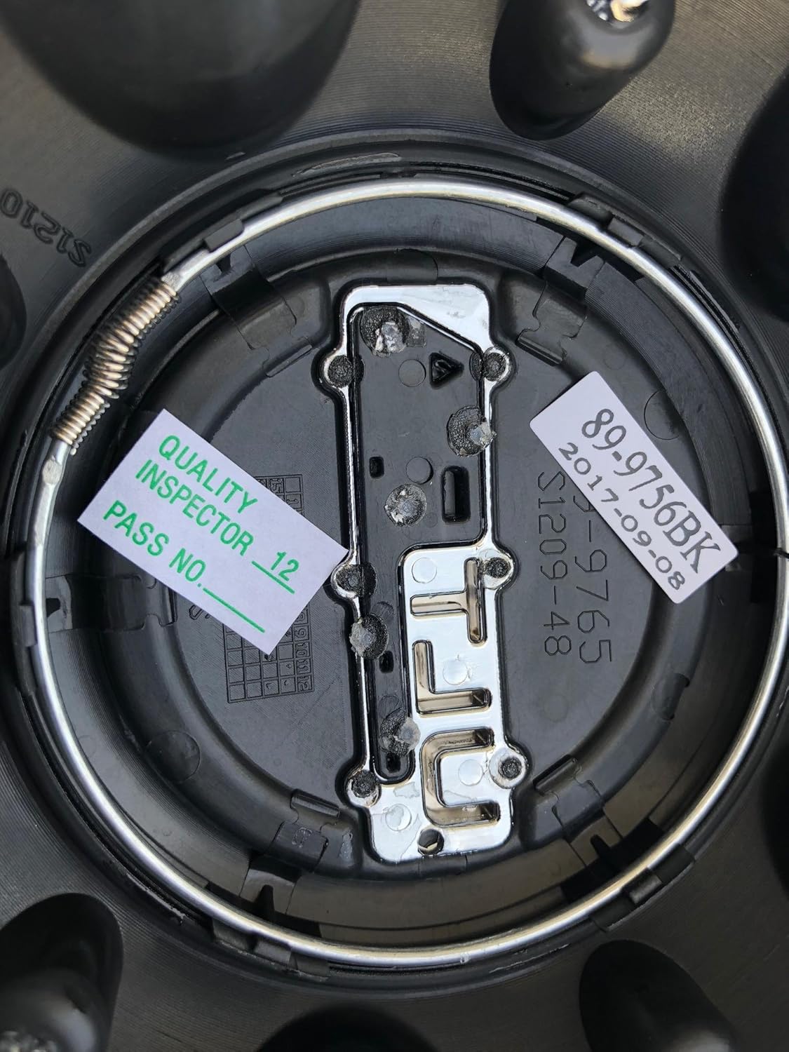 Ultra Motorsports Gloss Black 5 Lug Wheel Center Cap Qty 2 Pn: 89-9756 with Bolts