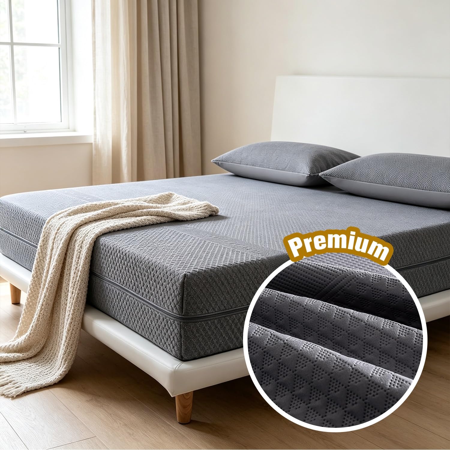 Protector de Colchón Impermeable 150x190 135x190 cm Funda de Colchón Suave