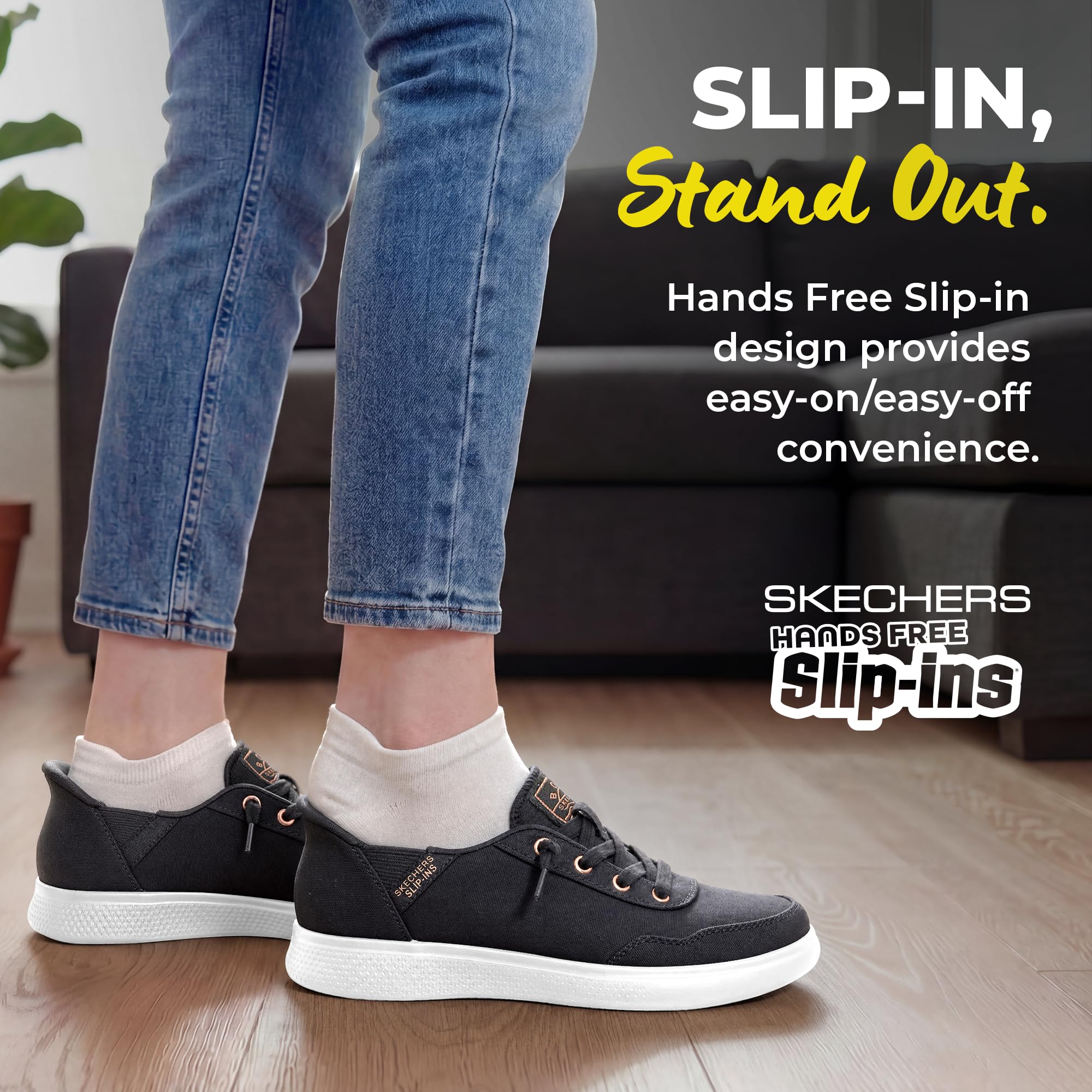 Skechers Damen Skip Cute B Cute Sweet Slip-InTurnschuhe – Bild 6