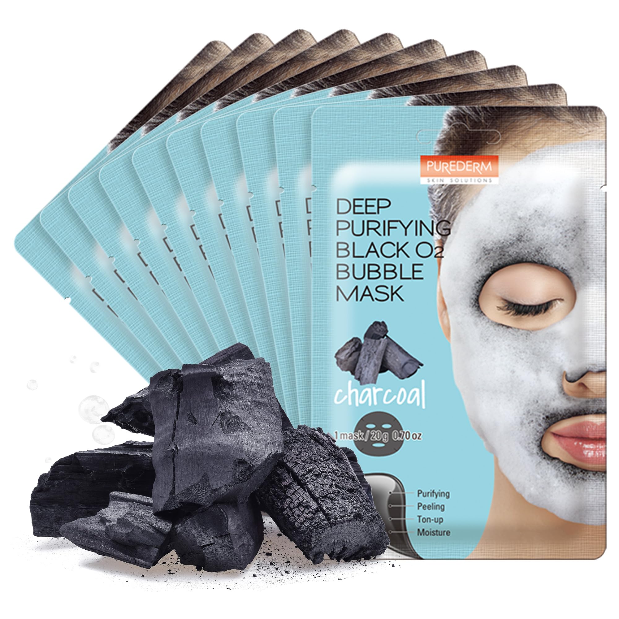 Amazon.com : Purederm Charcoal Bubble Face Mask, Deep Cleansing
