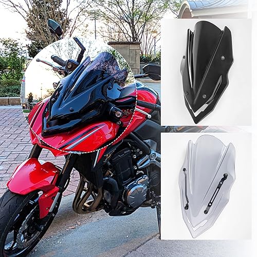 TAZGANTAX Deflector de viento de motocicleta para Z900 17-19 Touring Winscreen Protector de visera Pare-brise compatible con K-awasaki Z 900 Z-900