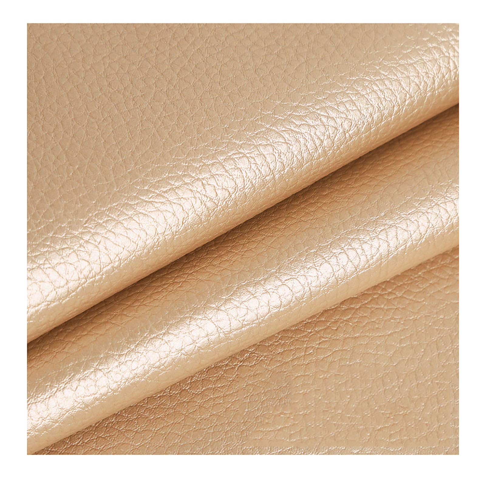 Tissu simili cuir effet simili cuir or rose pour réparer un canapé usé