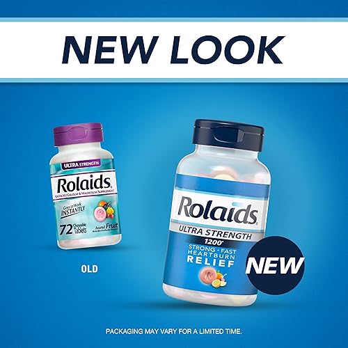 Miniatura 3 de Rolaids Antiácido ultra fuerte 72 tabletas masticables frutas surtidas alivio de la acidez estomacal ultra fuerte