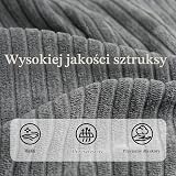 Duhome Krzesło biurowe ze sztruksowego aksamitu, obrotowe o 360°, toaletka, krzesło z regulacją wysokości, kolor szary