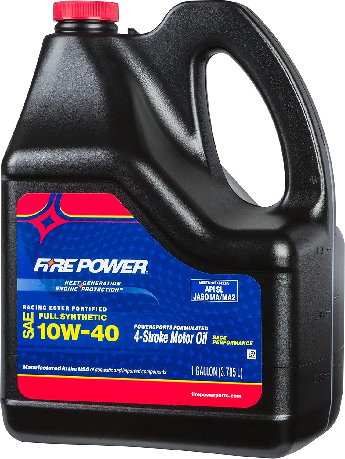 Fire Power 196985 Racing Ester Fortified Full Synthetic Motor Oil - 10w40-1gal.