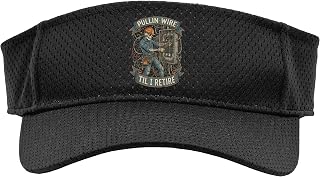Pullin Wire Til I Retire Electrician Electrical Retirement Sport Sun Visor