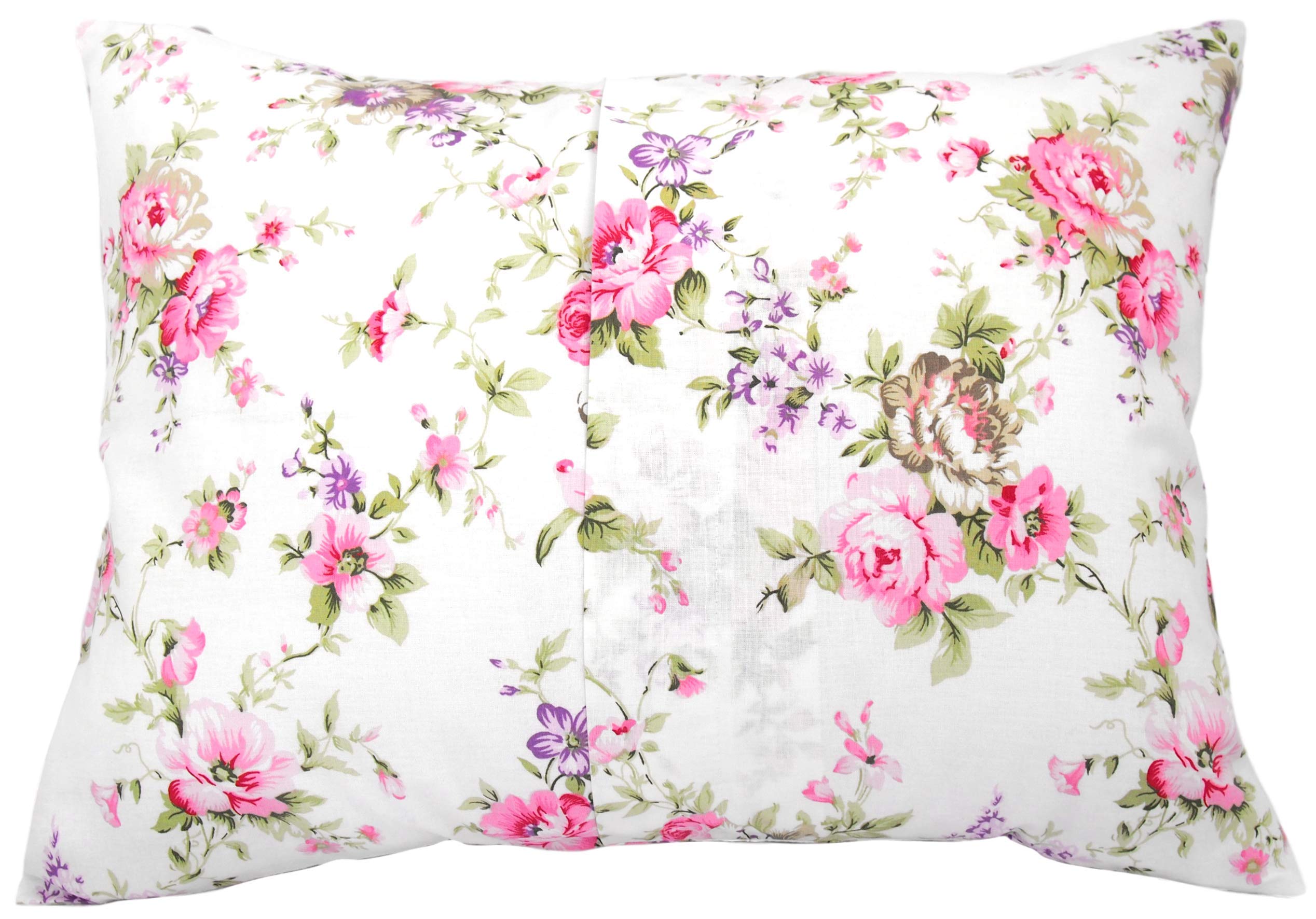 13x18 Toddler Pillowcase Cotton - Rose Pink Pillow Covers for Girls, Crib Pillows for Toddlers, Travel Size Pillow Case Cover for Girls - Pink Roses