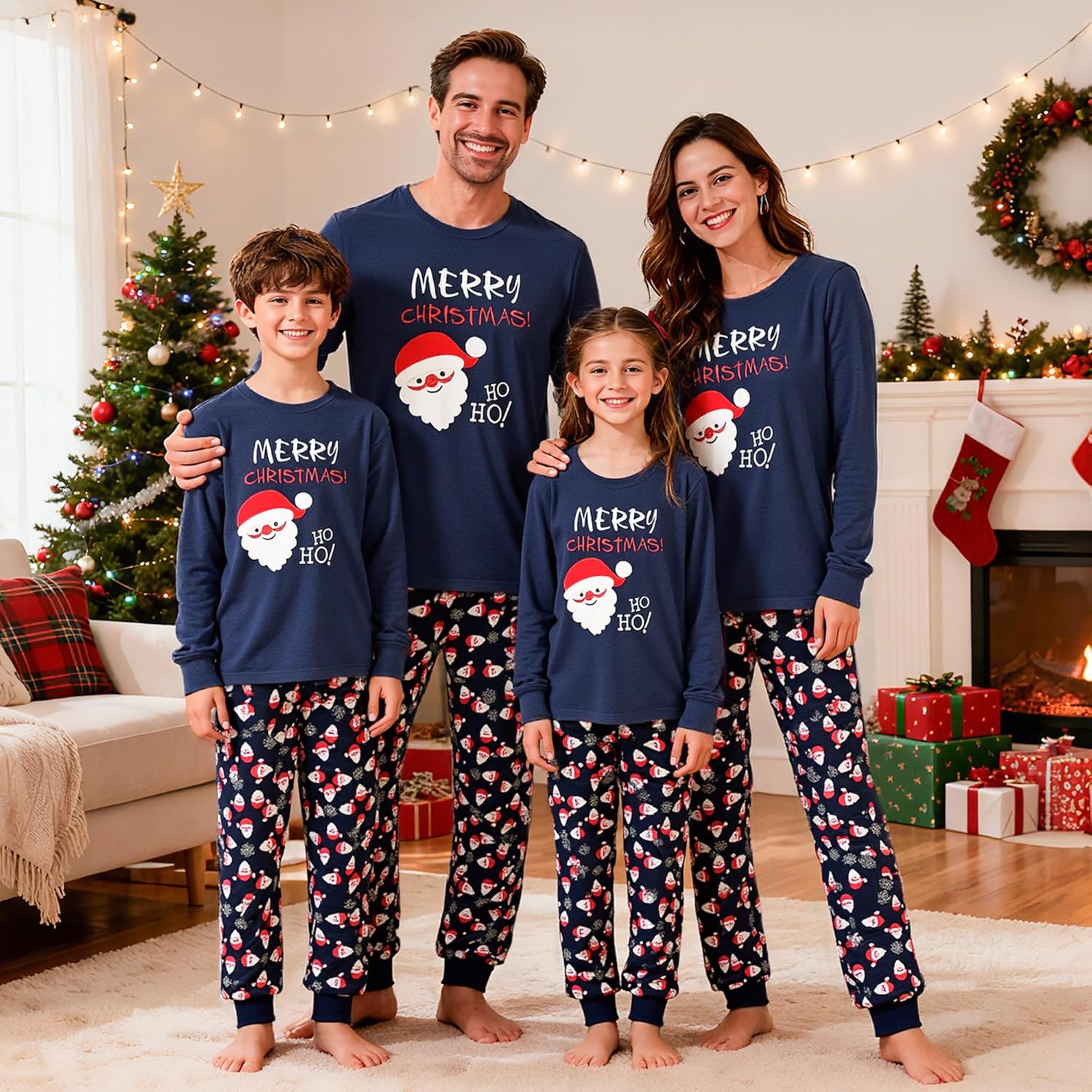 HYCLES Christmas Family Pajamas Sets, Matching Family Pajamas Sets Sleepwear Pjs for Women Couple - Image 2
