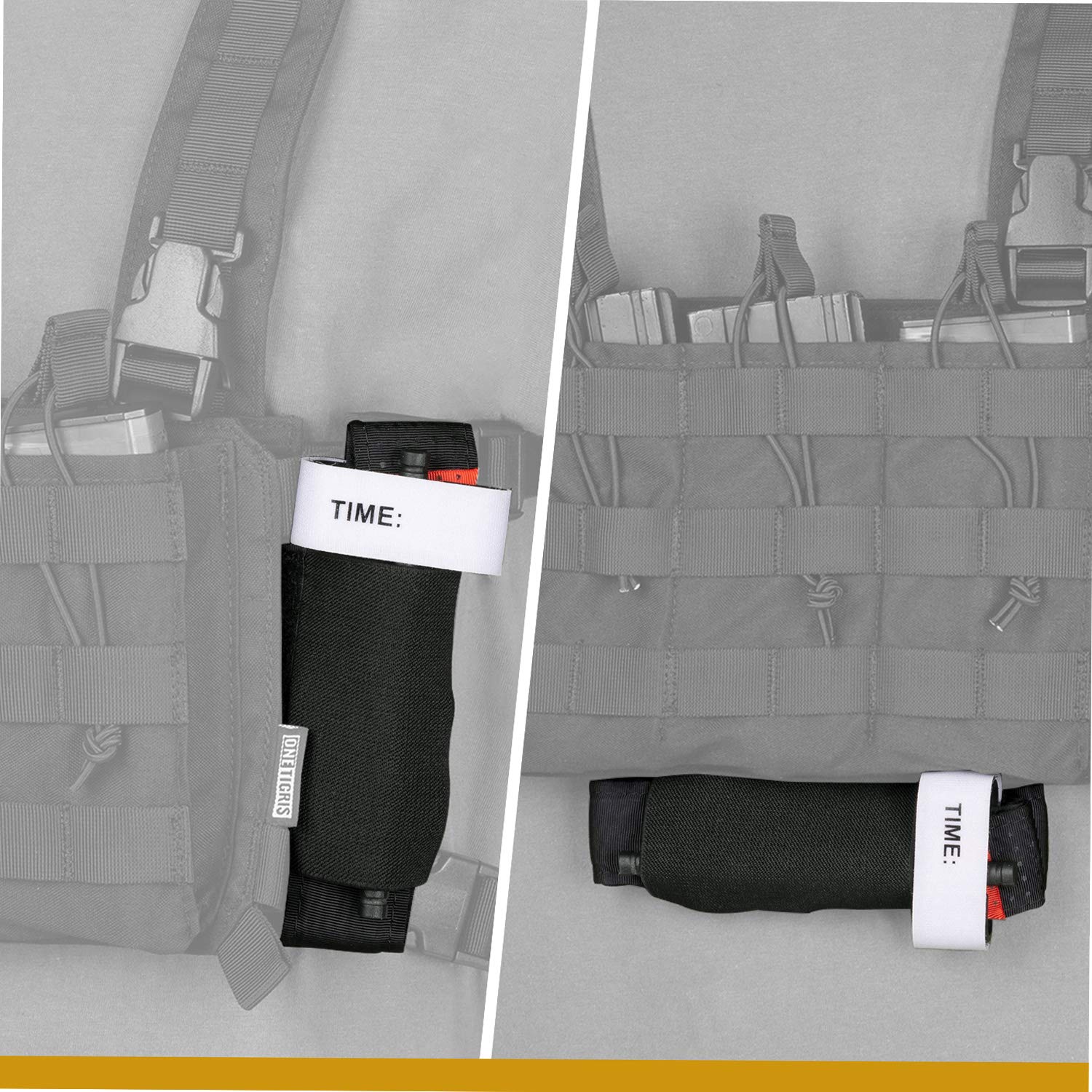 OneTigris Soporte elástico Cat Torniquete TQ-Holder para Jaula de Pecho | Embalaje múltiple