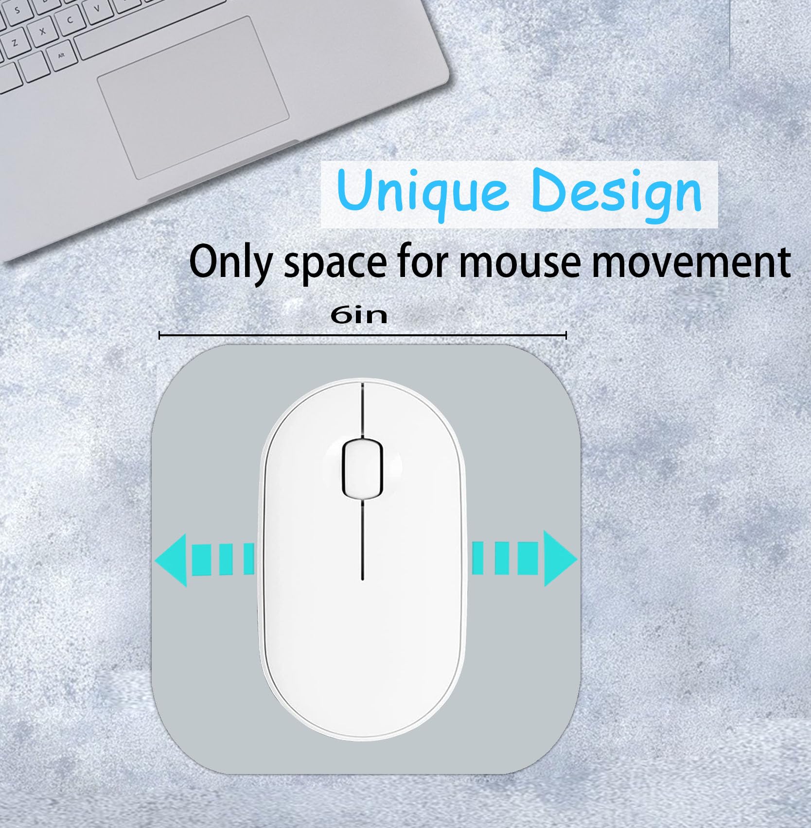 Small Mouse Pad, Portable, Waterproof Non-Slip Rubber Bottom, Suitable For Wireless Mouse, Laptop Keyboard Tray For Both Men And Women, Office Travel Orange 5.5x7.5in - View #5