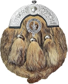 Bell Scottish Clan Crest Badge Dress Fur Sporran