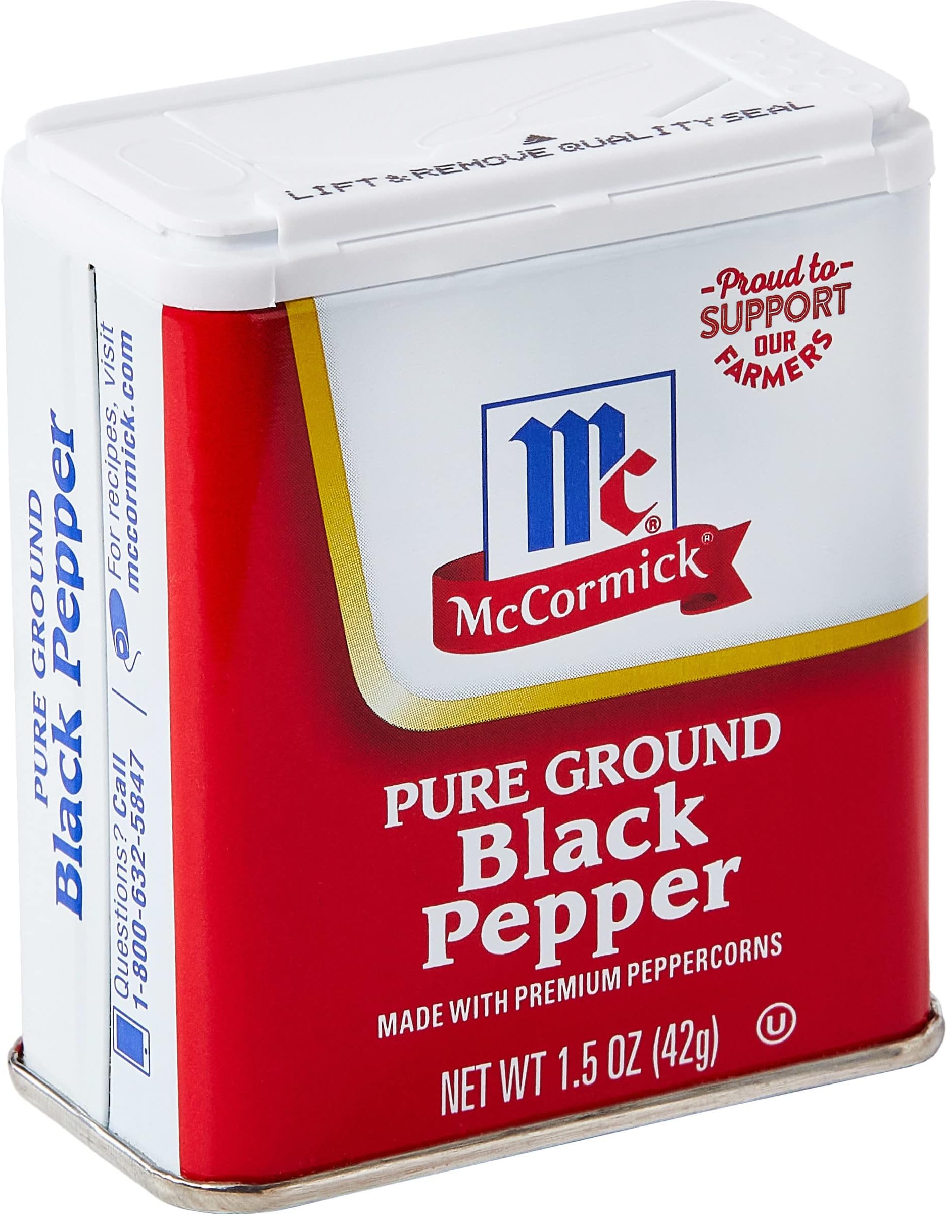 McCormick Pure Ground Black Pepper, 1.5 oz