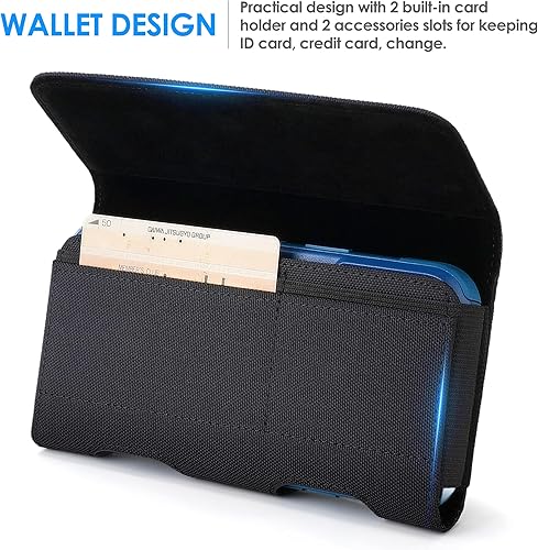 Miniatura 4 de Mopaclle Funda para teléfono iPhone 14, 14 Pro, 13 Pro, 13, 12 Pro, 12, Galaxy S23, S22, S21, S20, S8, S9, Funda de cuero para cinturón con clip