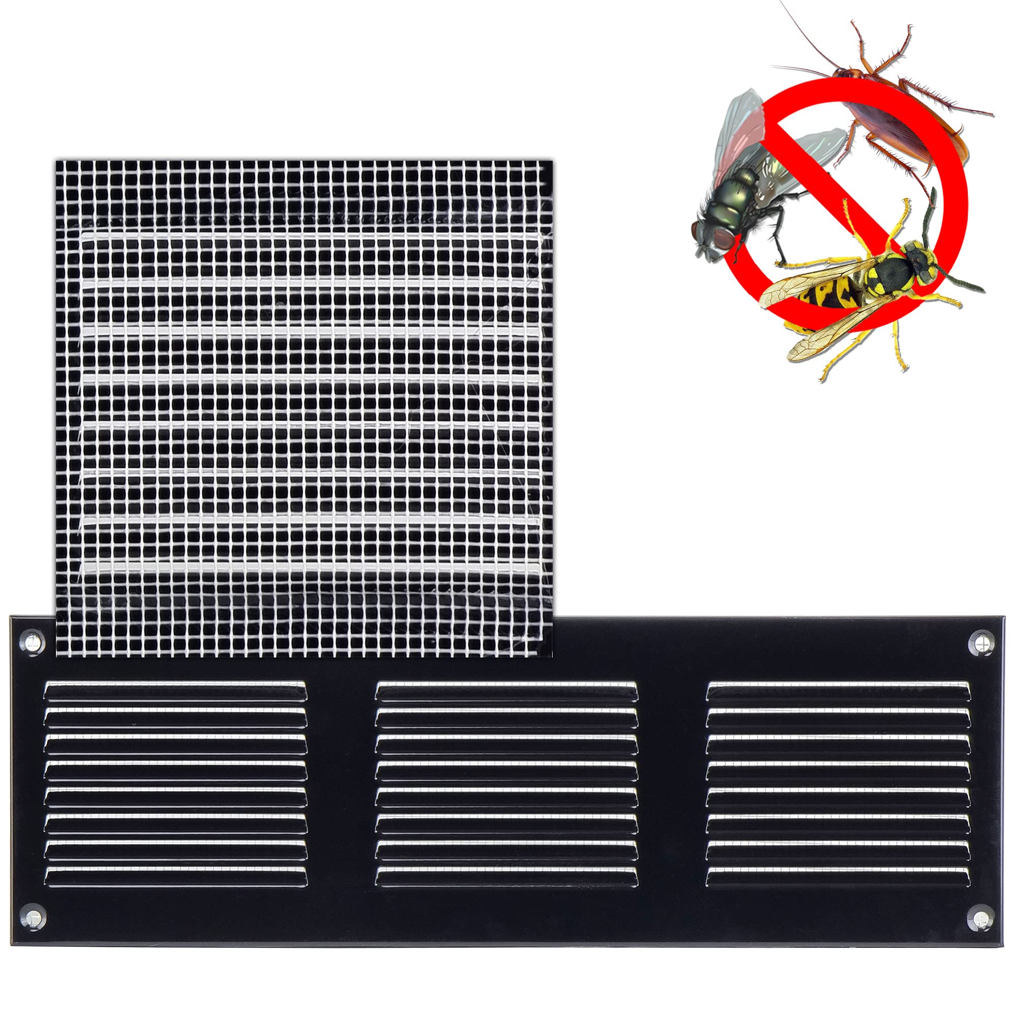 Griglia Di Ventilazione Steinberg14 200x100 Mm - Metallo Marrone, Con Zanzariera, Per Interni/Esterni - Foto 7