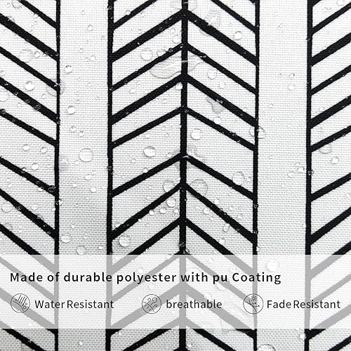 Miniatura 4 de Paquete de 2 almohadas lumbares impermeables para exteriores con rellenos, almohada decorativa rectangular para patio para el hogar, sofá, banco y