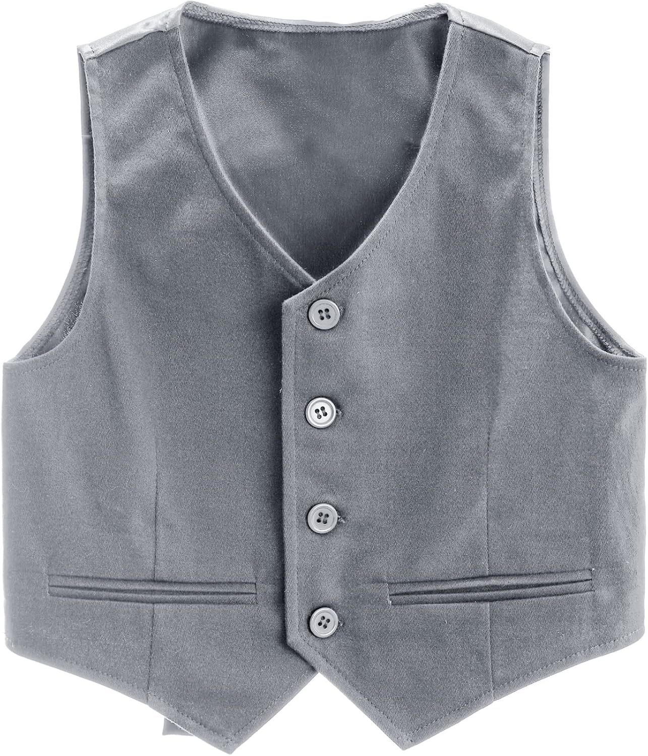 TiaoBug Boys Formal Vests Kids Dressy Causal Tops Button Closure Tuxedo Suit Waistcoat Uniform Blazer Jacket
