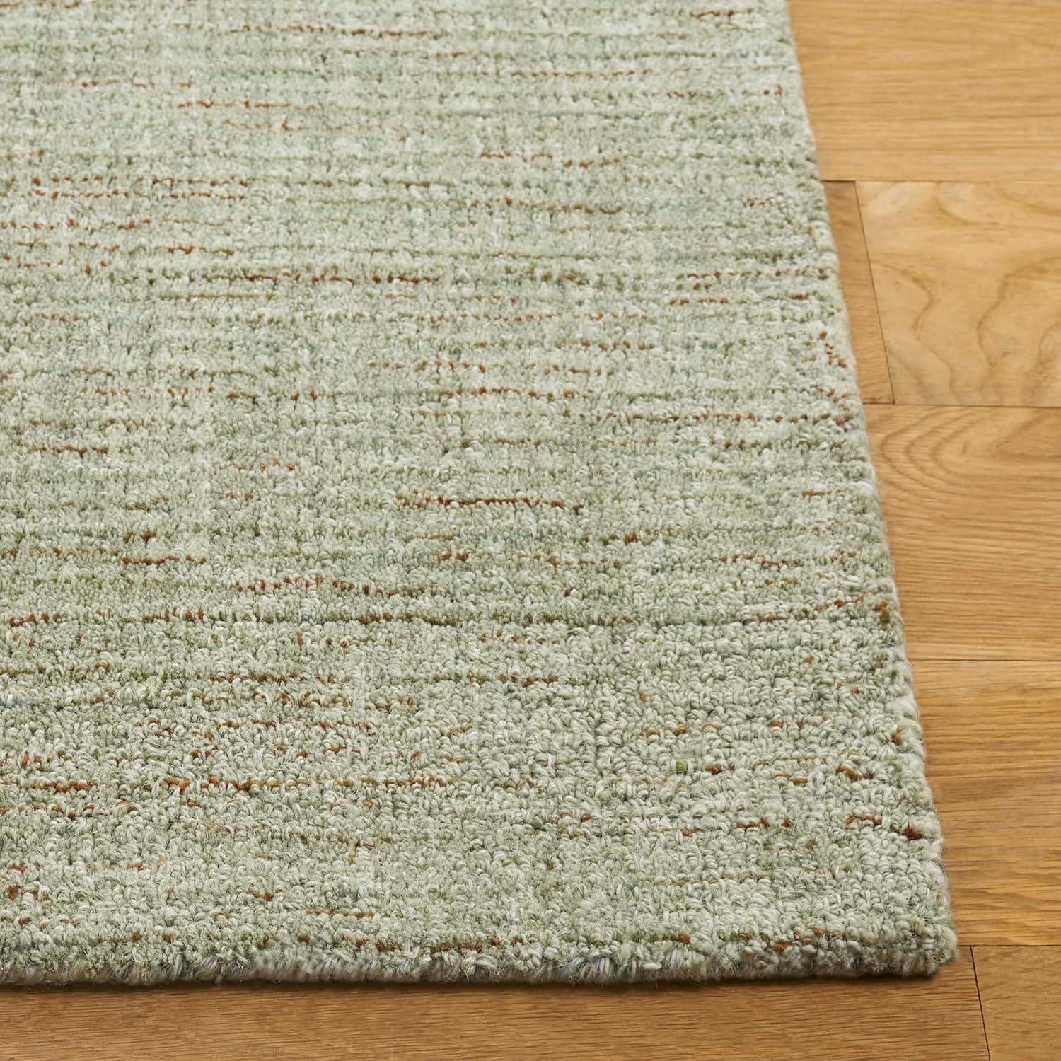 SAFAVIEH Abstract Collection Area Rug - 4' x 6', Green, Geometric Design, Ideal for High Traffic Areas in Living Room, Bedroom, Dining (ABT361Y)