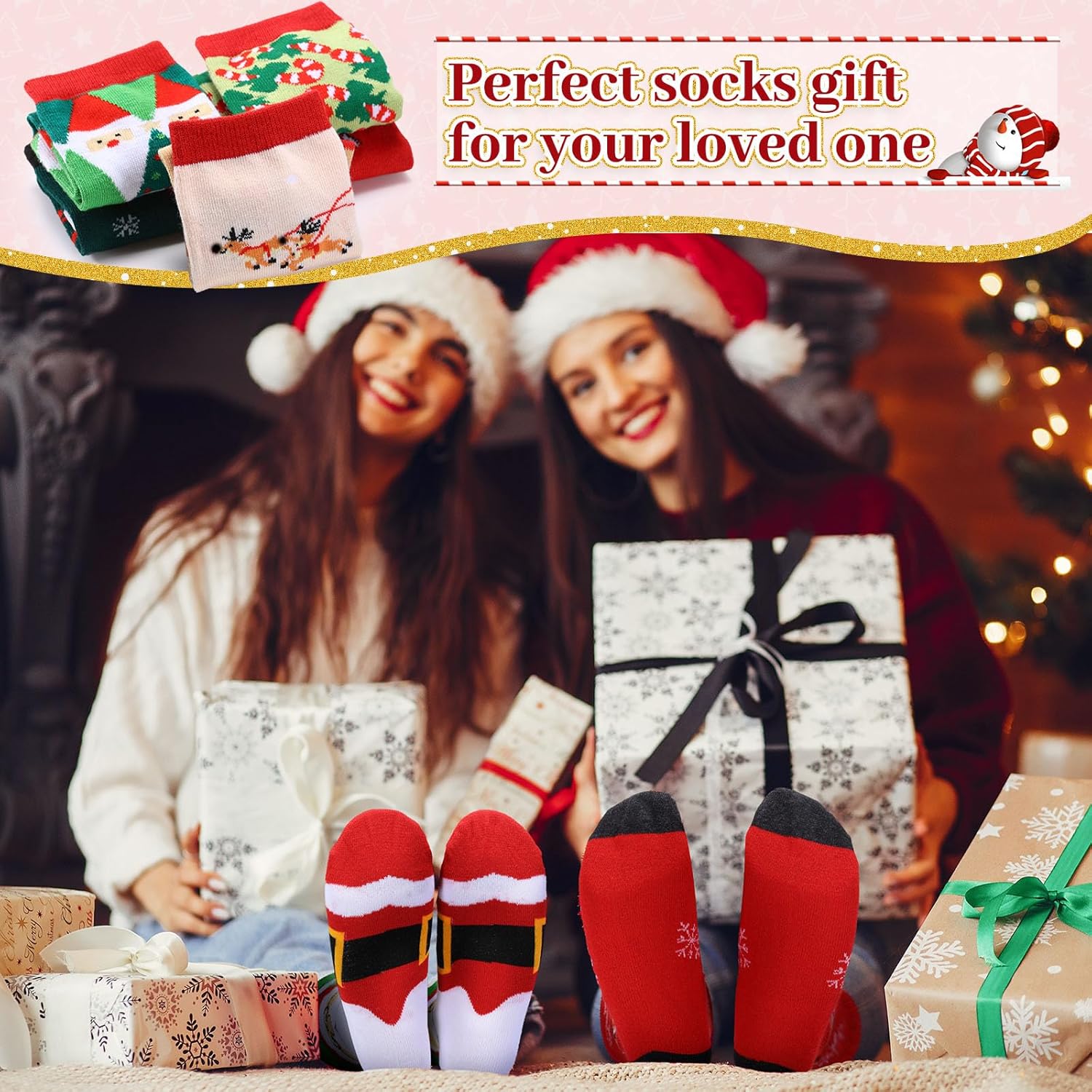 Handepo 36 Pairs Christmas Crew Socks Bulk Soft Cotton Christmas Socks Set Funny Warm Women Xmas Sock for Holiday Gift - Image 6