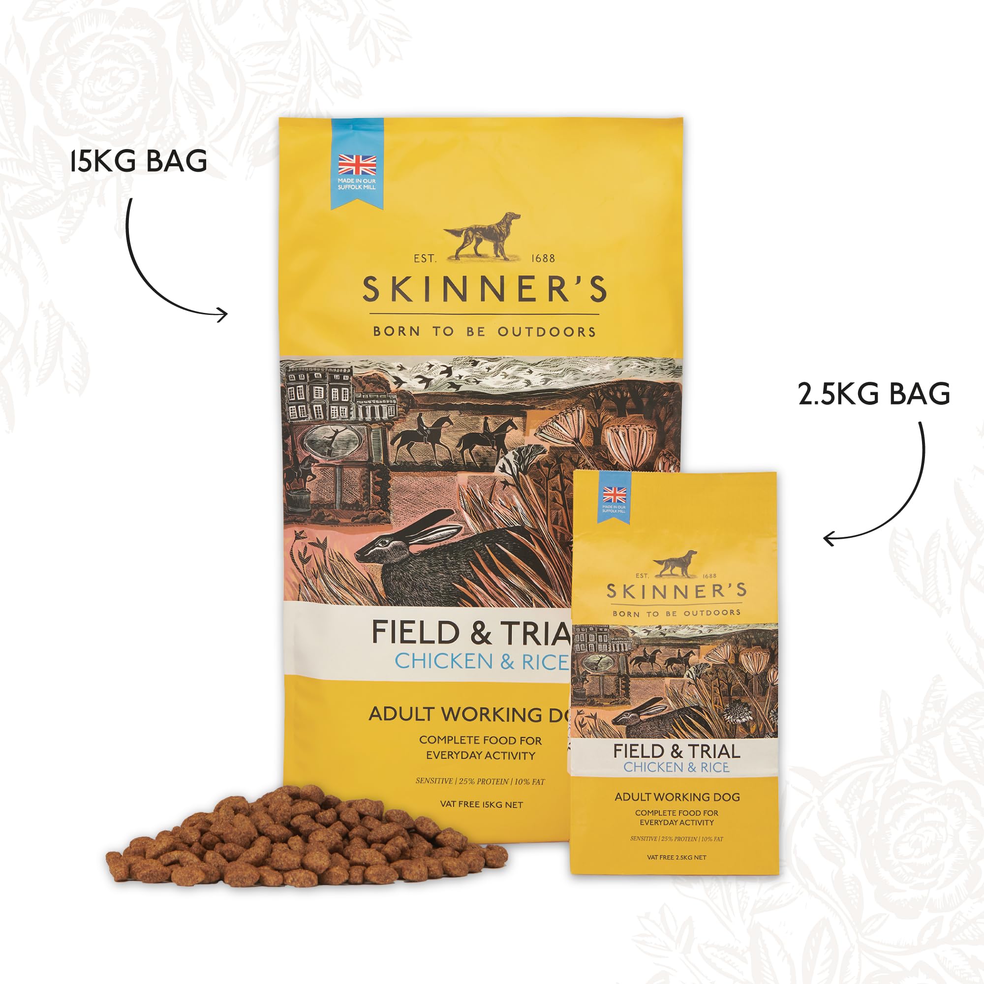 Skinner's Field & Trial Complete Dry Adult Working Dog Food Chicken and Rice, 2.5 kg — view 6