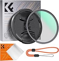 K&F Concept 52mm Black Diffusion 1/4 Filter + Lens Cap - Cinematic Mist Effect, Skin Softening for Vlog, Portrait, Video (K-Series, 18 Coatings)