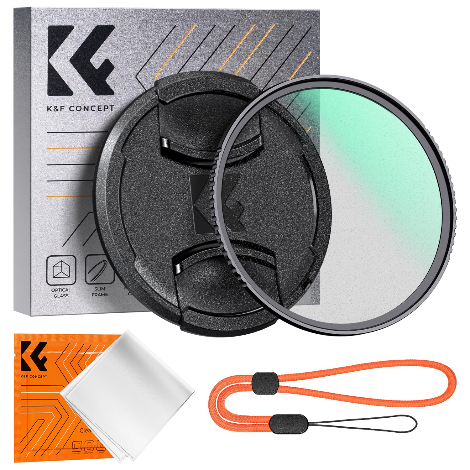 K&F CONCEPT 72mm Black Diffusion 1/4 Filter + Lens Cap, Mist Cinematic Effect Filter with 18 Multi-Layer Coatings for Video/Vlog/Portrait Photography