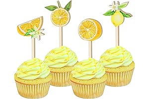 16PCS Lemon Cupcake Toppers Party Decorations for Lemon Party, Birthday, Baby Shower