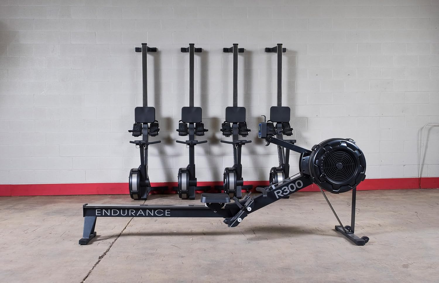 Body-Solid Endurance R300 Rower in storage position
