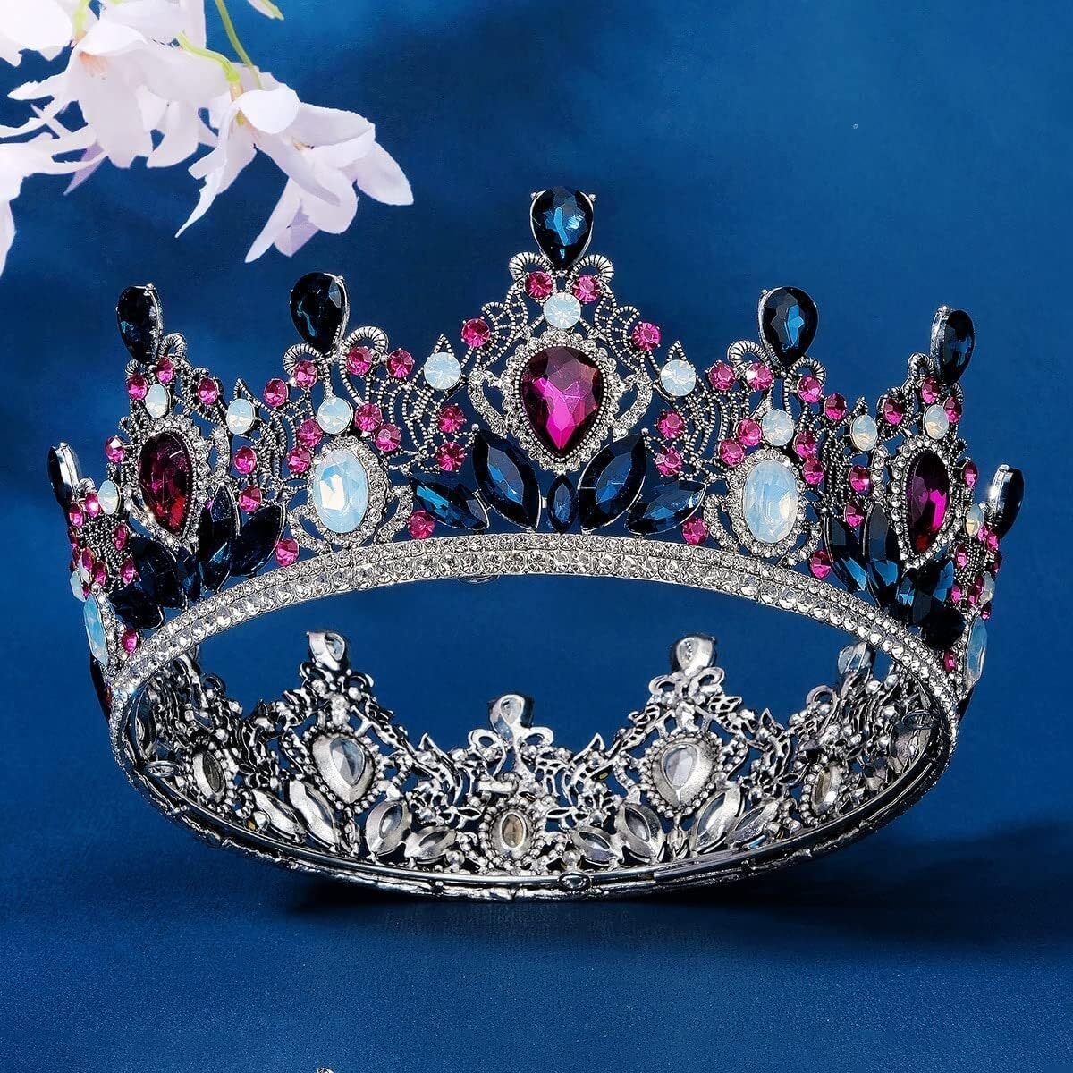 Crystal Tiara for Women, Rhinestone Bridal Crown, Elegant Headdress for Weddings, Proms, and Special Occasions