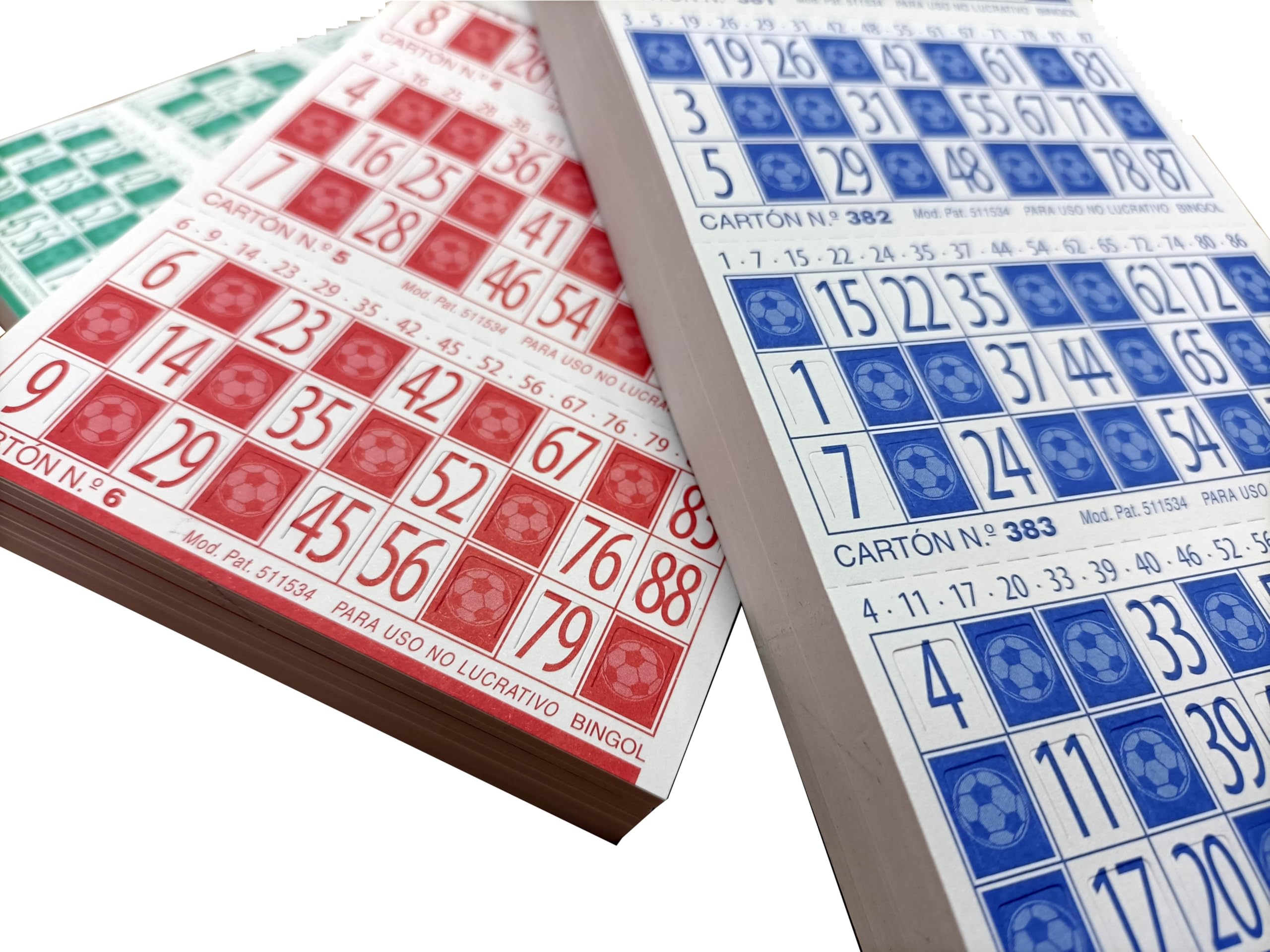 Genérico Cartones de Bingo Troquelados, 960 Unidades para Bingo Tradicional de 90 Bolas