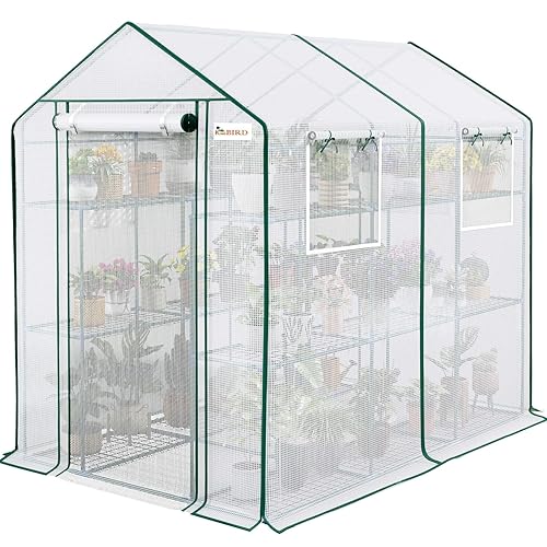 Premium Greenhouse for Outdoors, 84x56x77 in Walk-in Hot House with