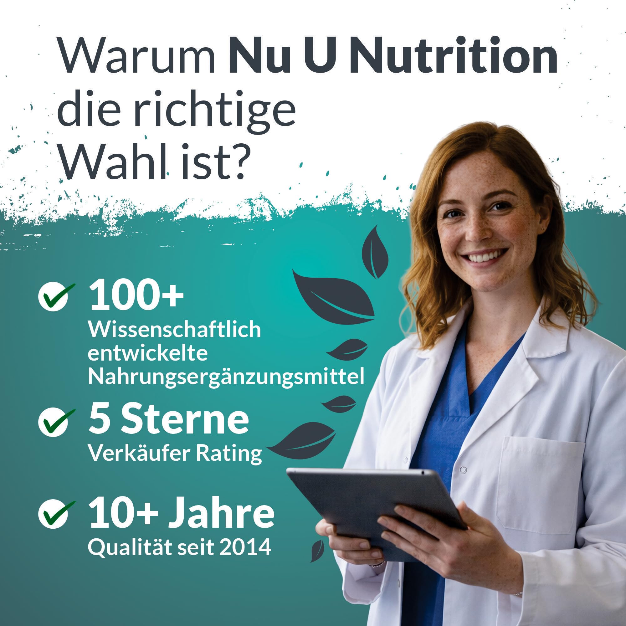 Glucosamin 1500mg 2KCI Hochdosiert - 365 Tabletten - 12 Monate Vorrat - Versorgung für ein Jahr - Nu U Nutrition