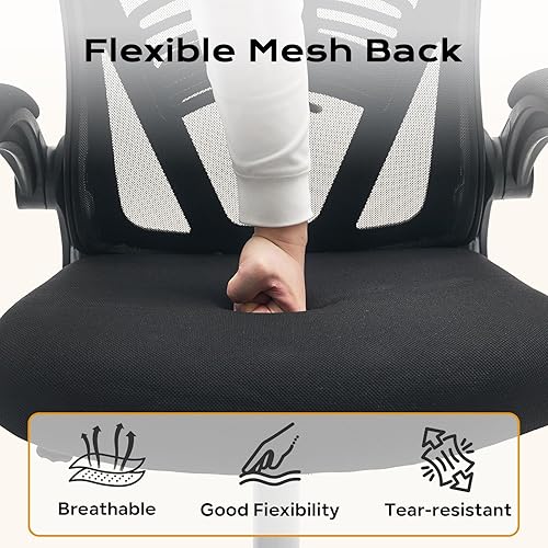 Miniatura 7 de Silla de oficina ergonómica, silla de escritorio para computadora, cómoda con reposabrazos abatibles, cómodo soporte lumbar, sillas de juegos para