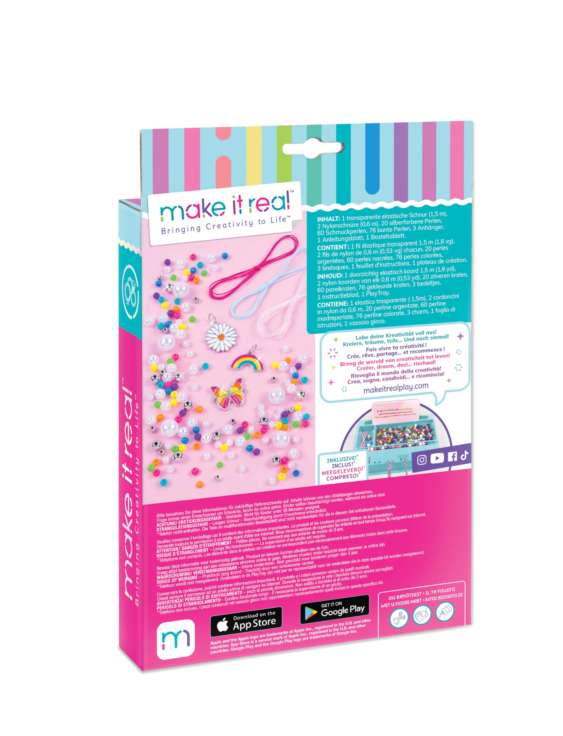 Make it real Bransoletki Rainbow Treasur, Zestaw kreatywny 1216