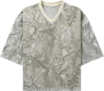 DIOTSR Mens Graphic Baggy Shirts Y2k Oversized V-Neck T-Shirt Short Sleeve Casual Streetwear Tee Tops