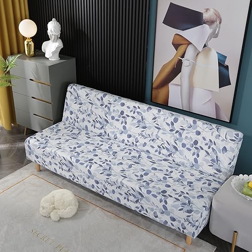 Vista 13 de Funda estampada para futón, fundas elásticas para sofá cama, tamaño matrimonial, individual, queen, sin brazos, fundas protectoras con parte Youmeng