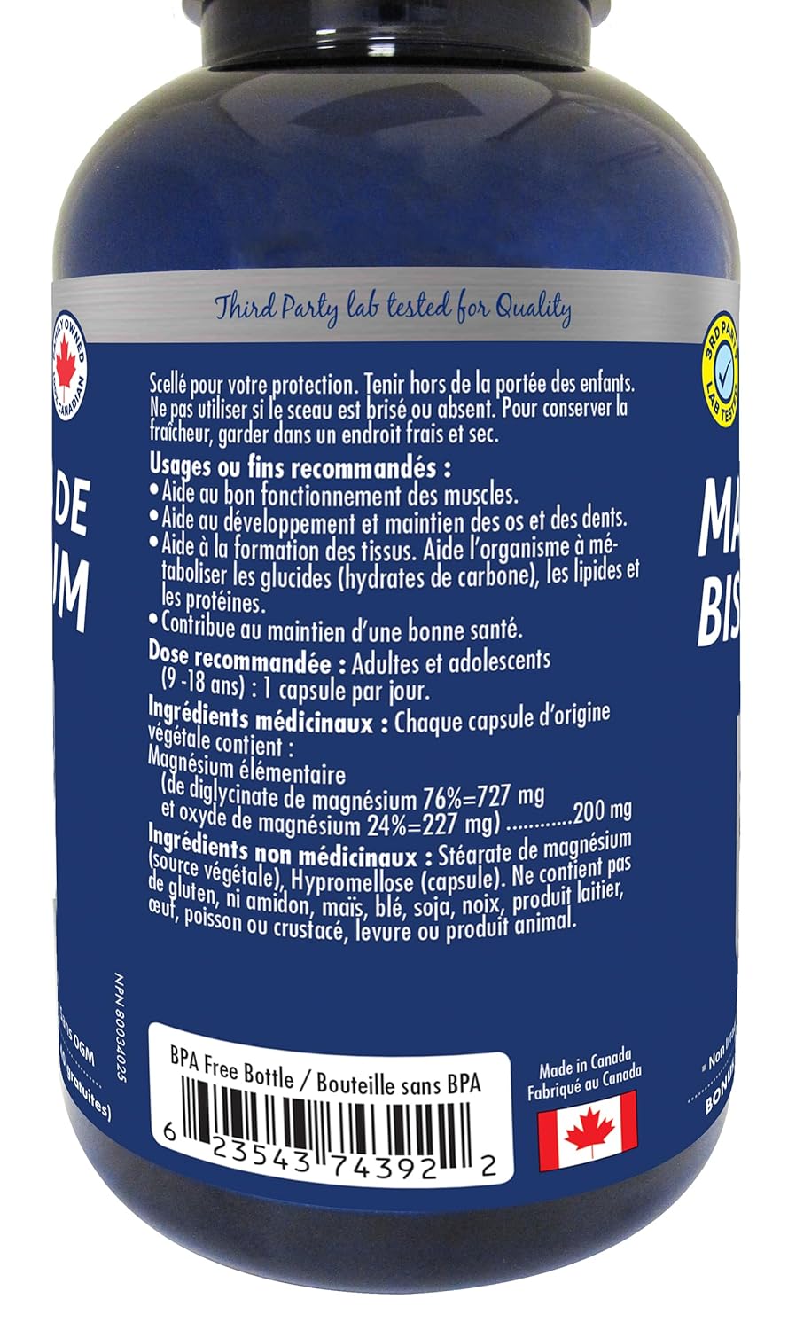 Naka Platinum Magnesium Bisglycinate, Superior Absorption, 200 Mg Pure Elemental Magnesium 300 count