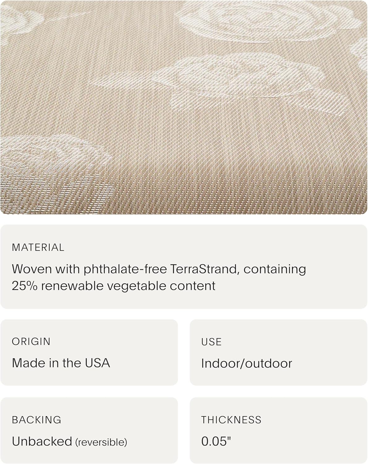 Martha by Martha Stewart | Chilewich Rosette 14”x72” Table Runner in Flax