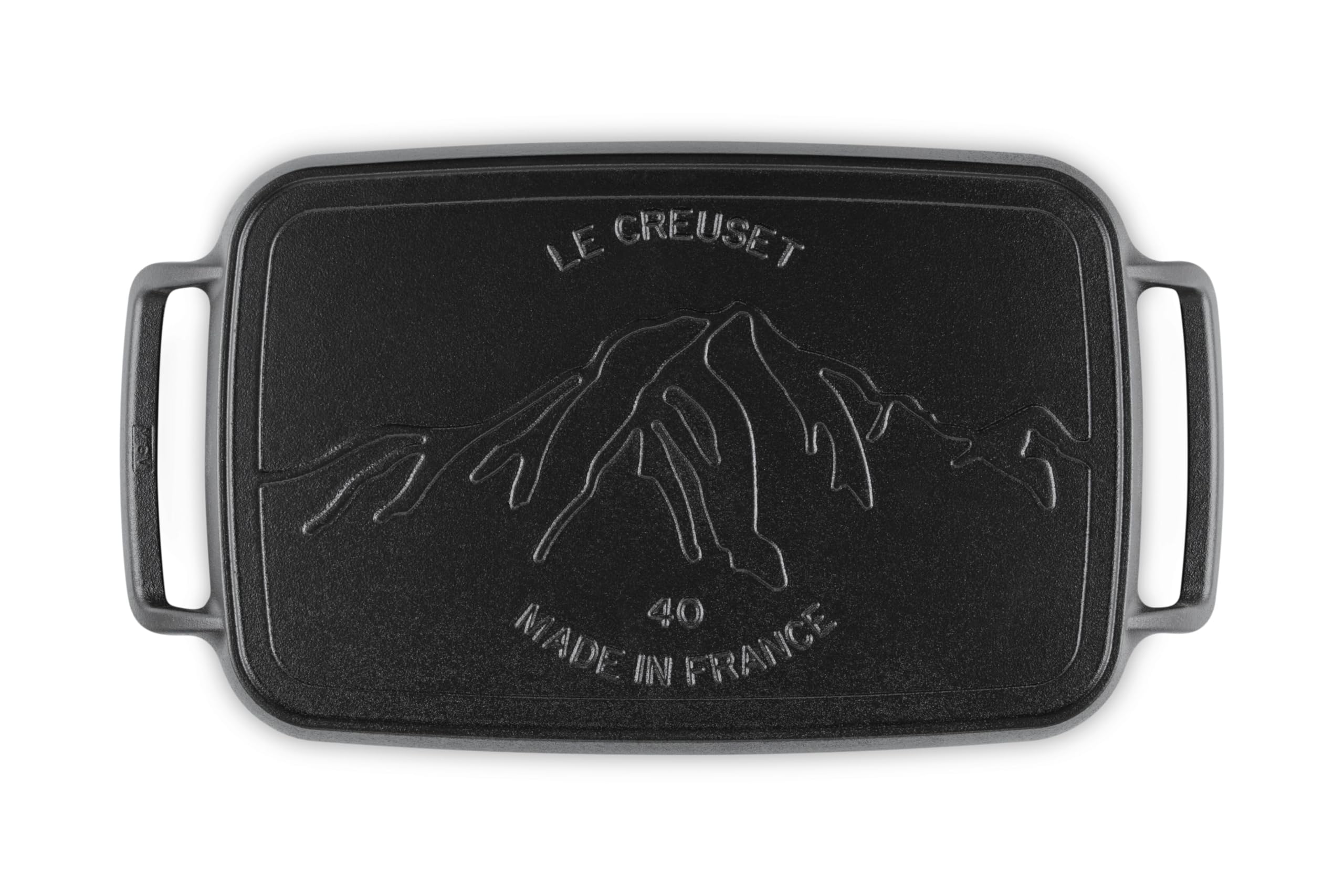 LE CREUSET Plaque de cuisson rectangulaire en fonte pour barbecue d'extérieur