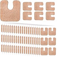 Vista 1 de Boao Almohadillas de callos de 1/4 pulgadas de grosor en forma de U, almohadillas de maíz metatarsianas, cojines de fieltro para callos adhesivos