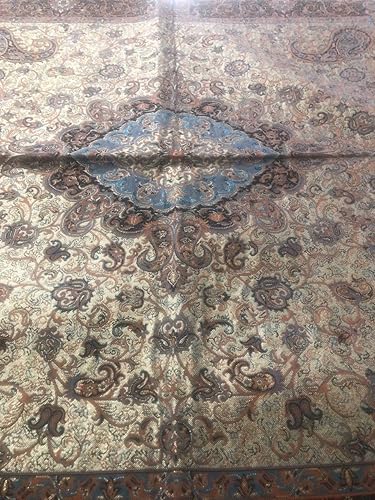 Miniatura 4 de SPIRIT OF ART Mantel hecho a mano de cachemira, bordado, hazaña de arte, tamaño: 28 pulgadas, cuadrado, natural y colores fijos, bellas artes