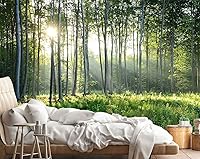 Vista 97 de Papel tapiz tropical de hojas de plátano verde, murales de plantas para dormitorio y sala de estar (no es autoadhesivo)