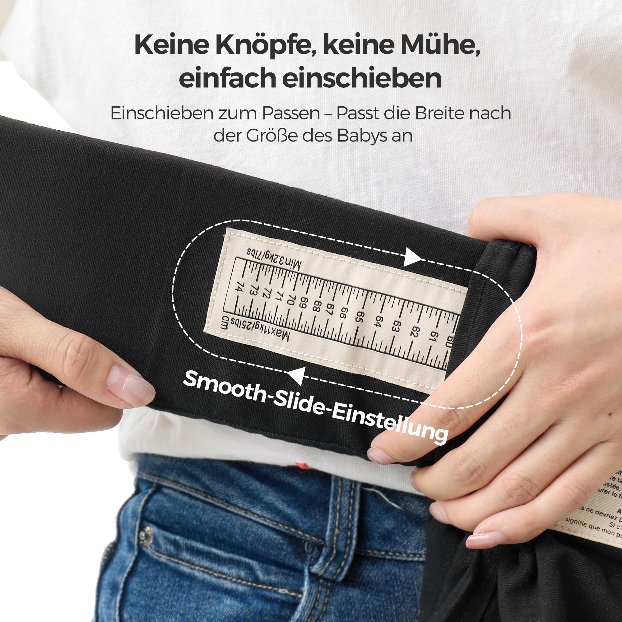 Momcozy Babytrage Neugeborene ab Geburt | Ergonomische Tragehilfe mit Nackenstütze | Leicht & sicher (3-11 kg),Schwarz